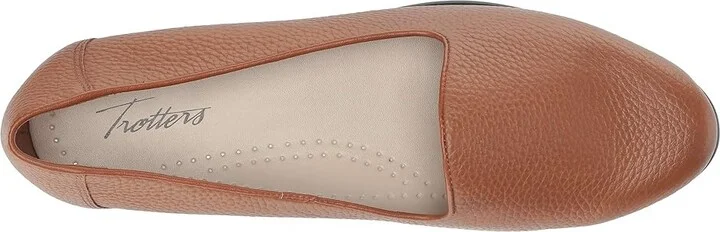 Trotters Liz Tumbled Women's Slip on Shoes Tan Very Soft Tumbled Leather : 5 M (B) - Image 3