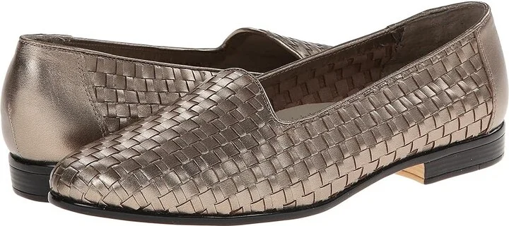 Trotters Liz Women's Shoes Pewter Calf : 8.5 N (AA), Leather