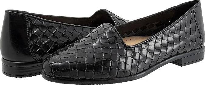 Trotters Lizette Women's Flat Shoes Black : 10.5 N (AA), Latex