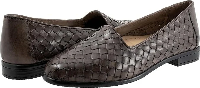 Trotters Lizette Women's Flat Shoes Dark Grey : 11 W (D), Latex