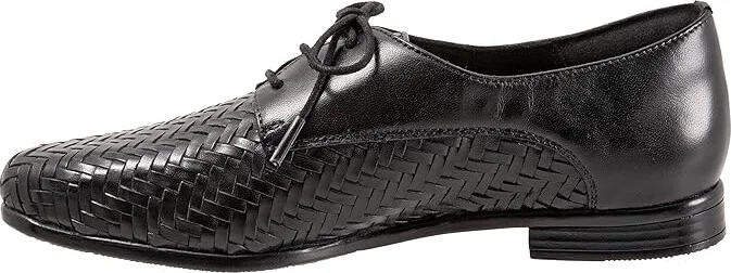 Trotters Lizzie Herringbone Women's Flat Shoes Black : 5.5 M (B), Leather - Image 6
