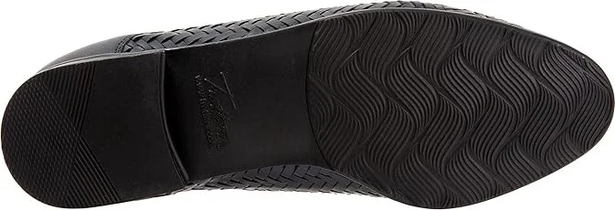 Trotters Lizzie Herringbone Women's Flat Shoes Navy : 5.5 M (B), Leather - Image 3