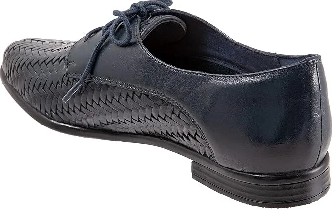 Trotters Lizzie Herringbone Women's Flat Shoes Navy : 5.5 M (B), Leather - Image 4