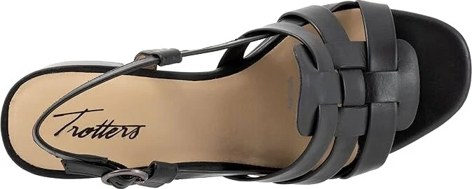 Trotters Luna Women's Sandals Black : 10 M (B), Leather - Image 2