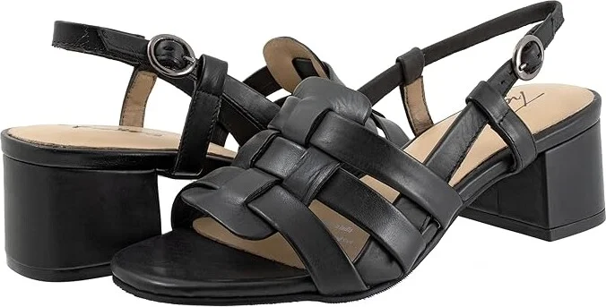 Trotters Luna Women's Sandals Black : 10 M (B), Leather