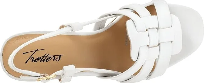 Trotters Luna Women's Sandals White : 10.5 M (B), Leather - Image 2