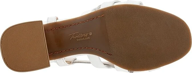 Trotters Luna Women's Sandals White : 10.5 M (B), Leather - Image 3
