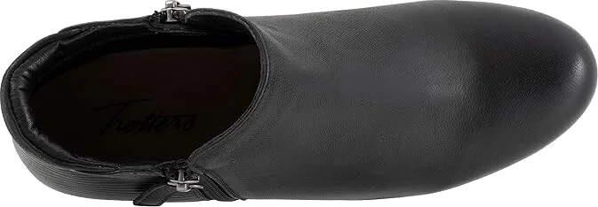Trotters Major Embossed Women's Boots Black : 7 M (B), Leather/Textile - Image 2