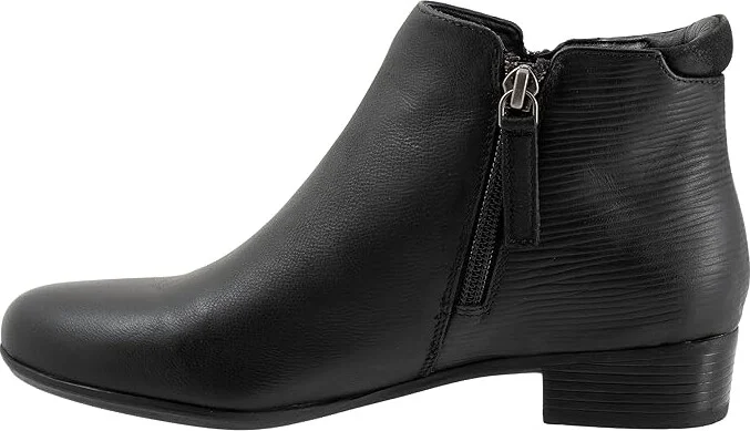 Trotters Major Embossed Women's Boots Black : 7 M (B), Leather/Textile - Image 6