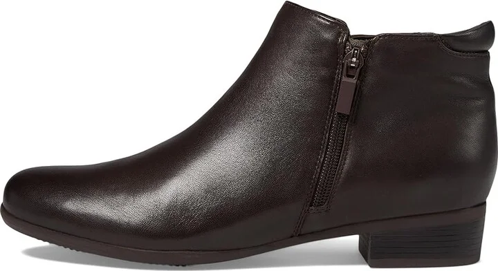 Trotters Major Women's Boots Dark Brown Smooth Leather : 7.5 WW (EE), Synthetic - Image 6