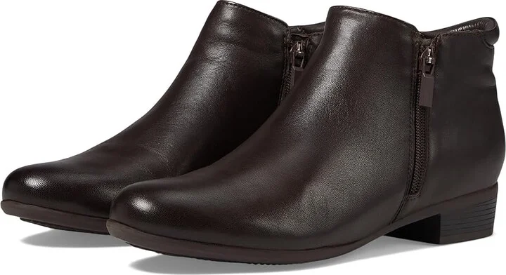Trotters Major Women's Boots Dark Brown Smooth Leather : 7.5 WW (EE), Synthetic