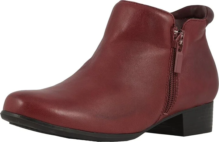 Trotters Major Women's Boots Dark Red : 10 N (AA), Leather - Image 2