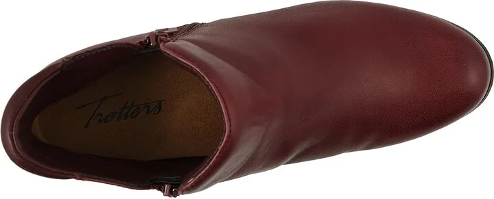 Trotters Major Women's Boots Dark Red : 10 N (AA), Leather - Image 3