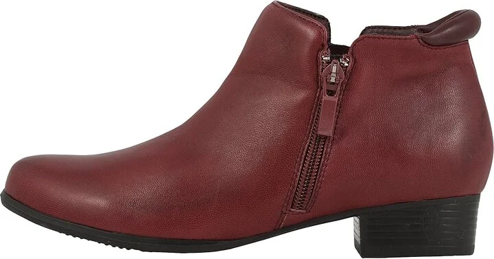 Trotters Major Women's Boots Dark Red : 10 N (AA), Leather - Image 7