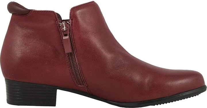 Trotters Major Women's Boots Dark Red : 10 N (AA), Leather - Image 8
