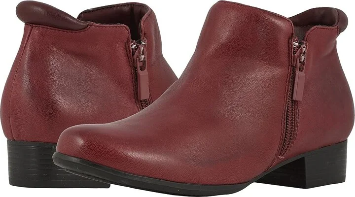 Trotters Major Women's Boots Dark Red : 10 N (AA), Leather