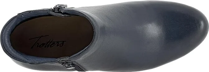 Trotters Major Women's Boots Navy : 6 W (D), Leather - Image 2