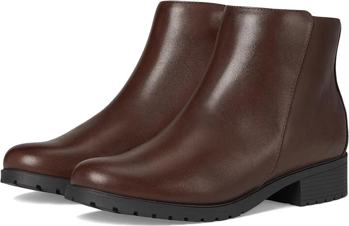 Trotters Margo Women's Boots Dark Brown : 9.5 M (B), Leather/Rubber