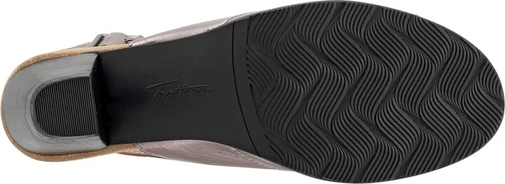 Trotters Mavis Women's Shoes Pewter Metallic : 9 M (B), Leather - Image 3