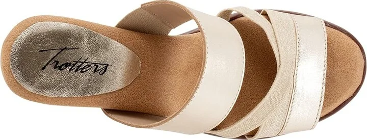 Trotters Maxine Women's Shoes Gold Metallic : 8 M (B), Leather - Image 2