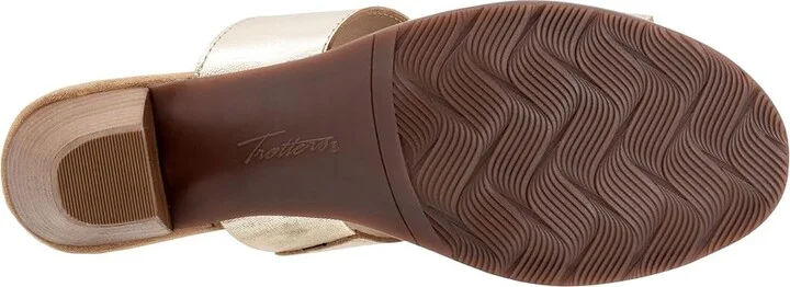 Trotters Maxine Women's Shoes Gold Metallic : 8 M (B), Leather - Image 3