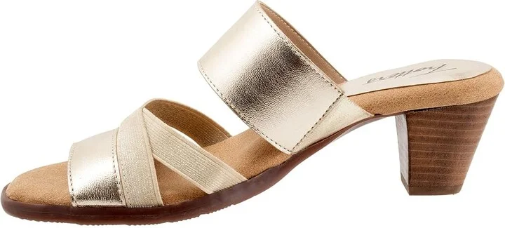 Trotters Maxine Women's Shoes Gold Metallic : 8 M (B), Leather - Image 6