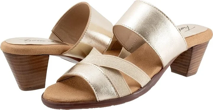Trotters Maxine Women's Shoes Gold Metallic : 8 M (B), Leather