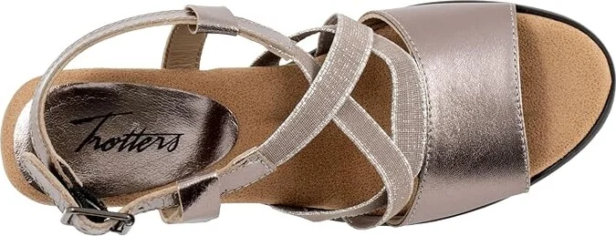 Trotters Meadow Women's Sandals Pewter : 8.5 M (B), Leather - Image 2