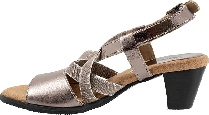Trotters Meadow Women's Sandals Pewter : 8.5 M (B), Leather - Image 5