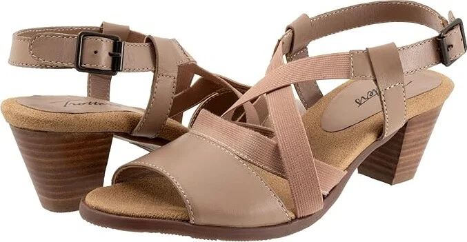 Trotters Meadow Women's Sandals Taupe : 5 M (B), Leather