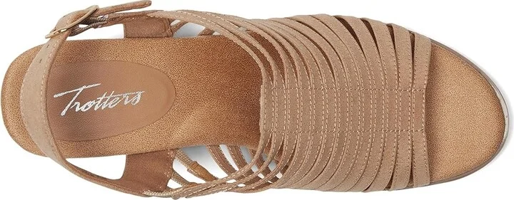 Trotters Midge Women's Sandals Beige Suede : 10 M (B), Rubber - Image 2
