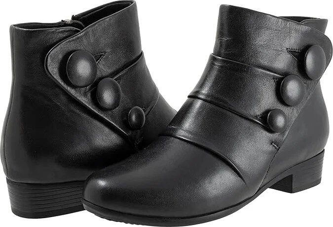 Trotters Mila Women's Boots Black : 6.5 M (B), Leather