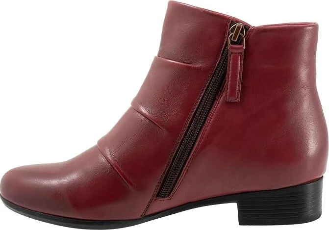 Trotters Mila Women's Boots Sangria : 6 W (D), Leather - Image 6