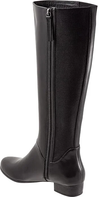 Trotters Misty Wide Shaft Women's Boots Black : 7.5 N (AA), Leather - Image 4