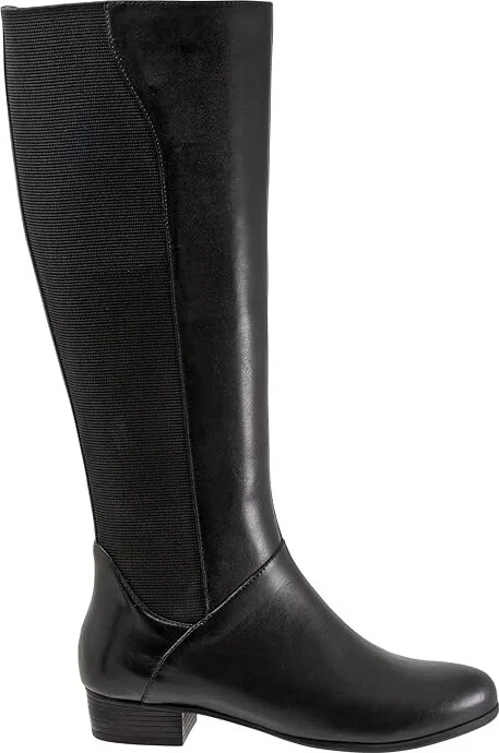 Trotters Misty Wide Shaft Women's Boots Black : 7.5 N (AA), Leather - Image 7