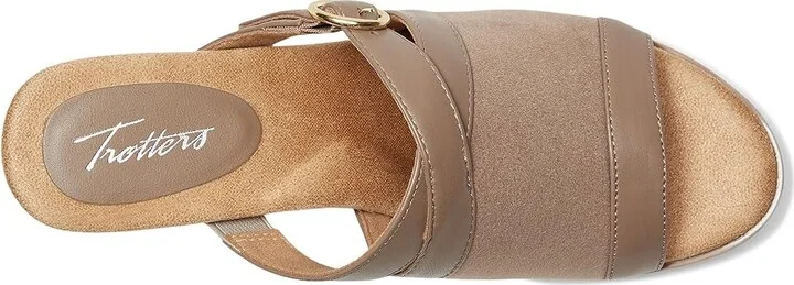 Trotters Mitzie Women's Sandals Taupe : 8 W (D), Leather - Image 2
