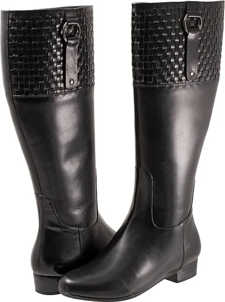 Trotters Morgan Women's Boots Black : 5 M (B), Leather