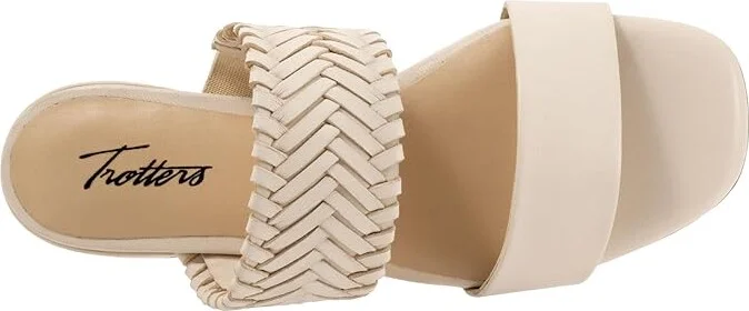 Trotters Nalane Women's Sandals Ivory : 6 W (D), Leather - Image 2