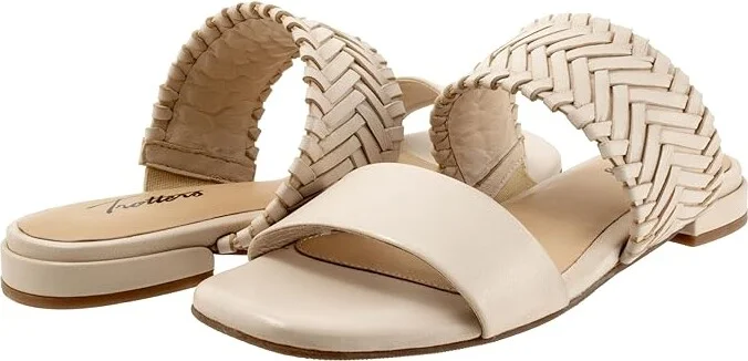 Trotters Nalane Women's Sandals Ivory : 6 W (D), Leather