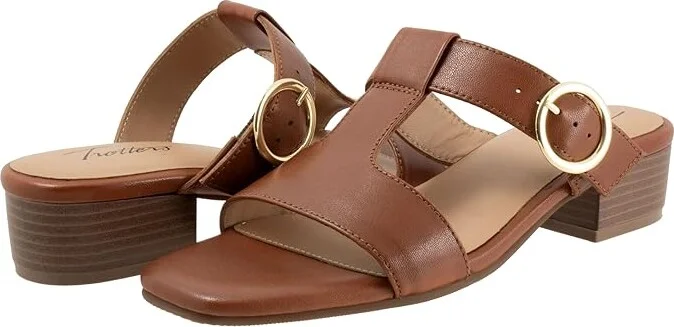 Trotters Nanna Women's Sandals Luggage : 6 W (D), Leather