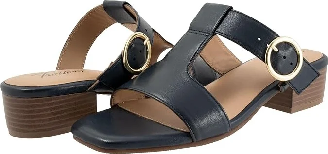 Trotters Nanna Women's Sandals Navy : 6 W (D), Leather