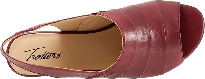 Trotters Nina Women's Shoes Dark Red : 10 M (B), Leather - Image 2