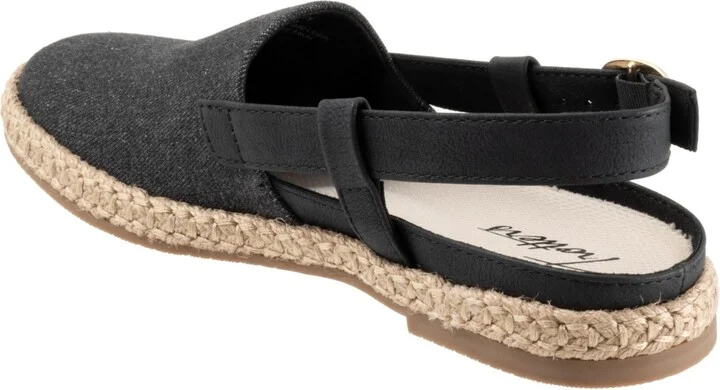 Trotters Paisley Flat - Black/tan textile - Image 4