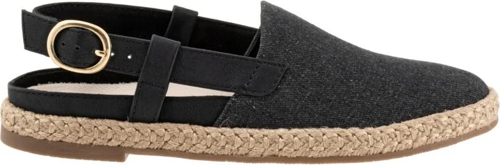 Trotters Paisley Flat - Black/tan textile - Image 5