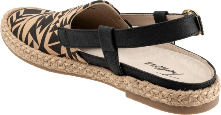 Trotters Paisley Flat - Black/tan textile - Image 6
