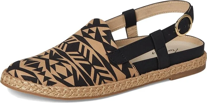 Trotters Paisley Women's Flat Shoes Black/Tan Textile : 11 M (B), Canvas - Image 5