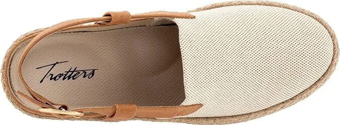 Trotters Paisley Women's Flat Shoes Natural Text : 9 N (AA), Canvas - Image 2