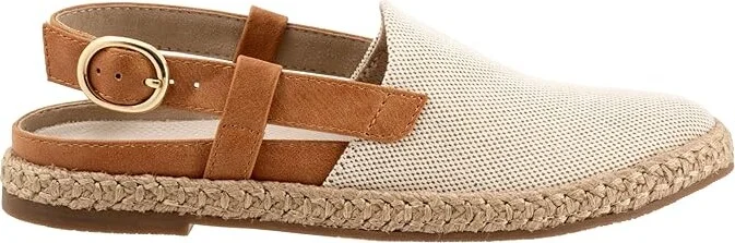 Trotters Paisley Women's Flat Shoes Natural Text : 9 N (AA), Canvas - Image 6