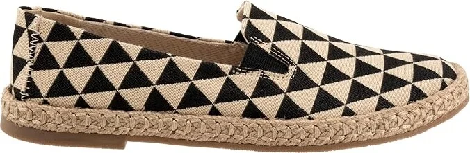 Trotters Poppy Women's Flat Shoes Black/Nat Text : 9.5 W (D), Leather/Rubber - Image 6