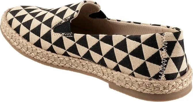 Trotters Poppy Women's Flat Shoes Black/Nat Text : 9.5 W (D), Leather/Rubber - Image 7